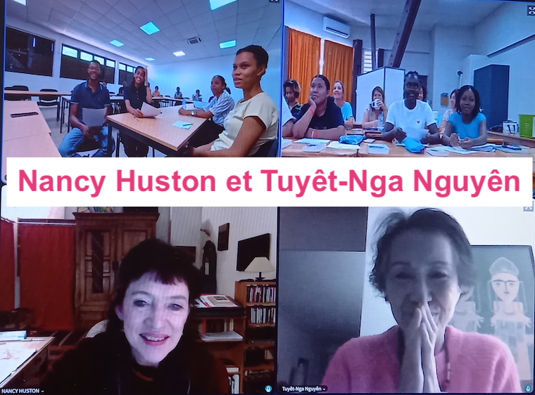 Retour sur la rencontre avec Nancy Huston et Tuyêt-Nga Nguyên en visioconférence 
